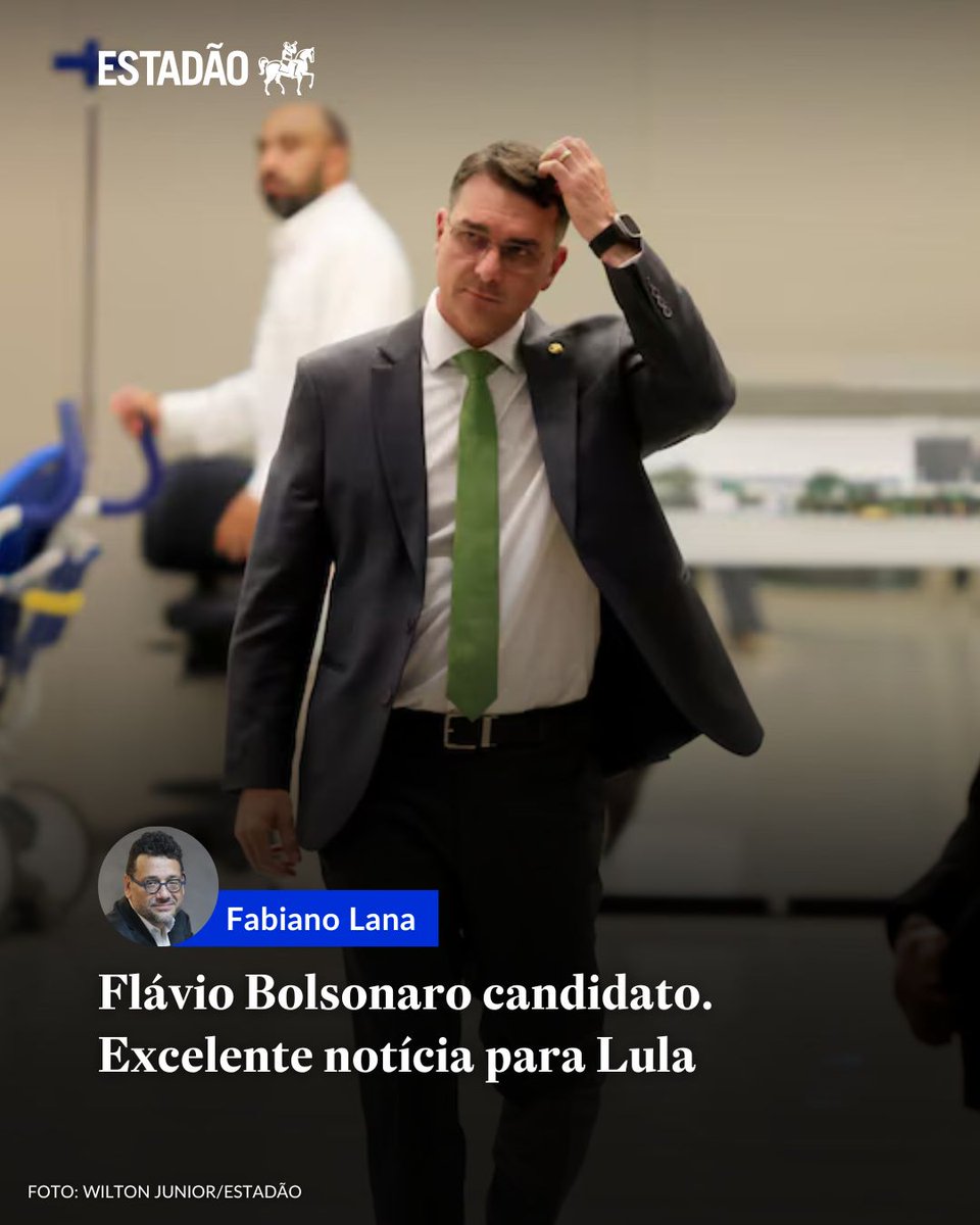 Estadao's tweet photo. OPINIÃO | FABIANO LANA

'Filho do ex-presidente carregará toda a rejeição que envolve o nome do clã e empurrará a parcela moderada do eleitorado da população ou para o voto nulo ou para o petista'; leia coluna > https://t.co/bq5RVSXZcb https://t.co/HSGsaHGDeT