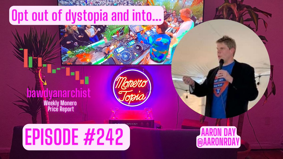 monerotopia's tweet image. Aaron Day @AaronRDay joins us to chat about his upcoming #MoneroTopia26 participation! Join us TMRW (12/6) at 11AM-EST/6PM-CET! + Price Report 📈 w/ @BawdyAnarchist_, News 🗞 w/ @tony_huszar &amp;amp; more!

👀➡️: youtube.com/watch?v=iwvINy… OR rumble.com/user/monerotalk

Join ➡️:…