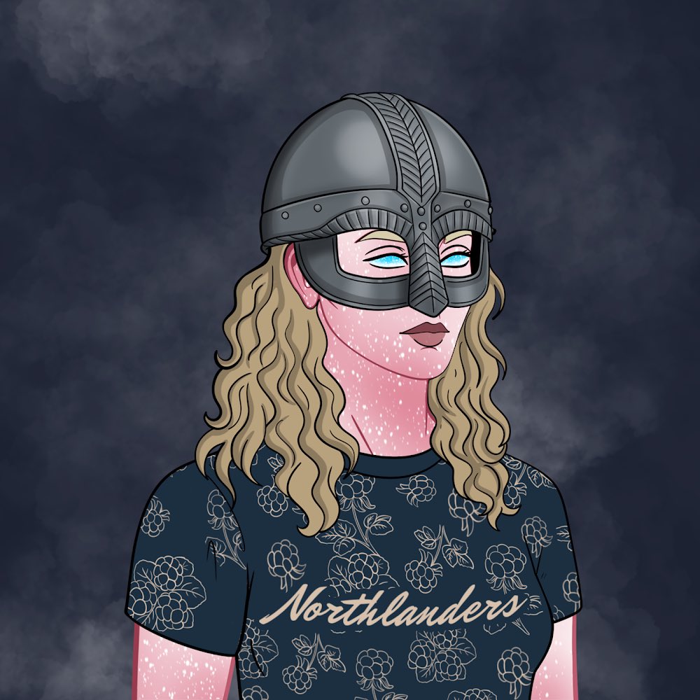 Reached my goal off owning 100 Northlanders. 
Frostking 🥶✅
Been an awesome journey, looking forward for it to continue. 🫶
Thanks <a href="/Lapponic/">Lapponic</a> for my first Viking helmet. Legend 🫵
<a href="/northlandersnft/">The Northlanders</a>