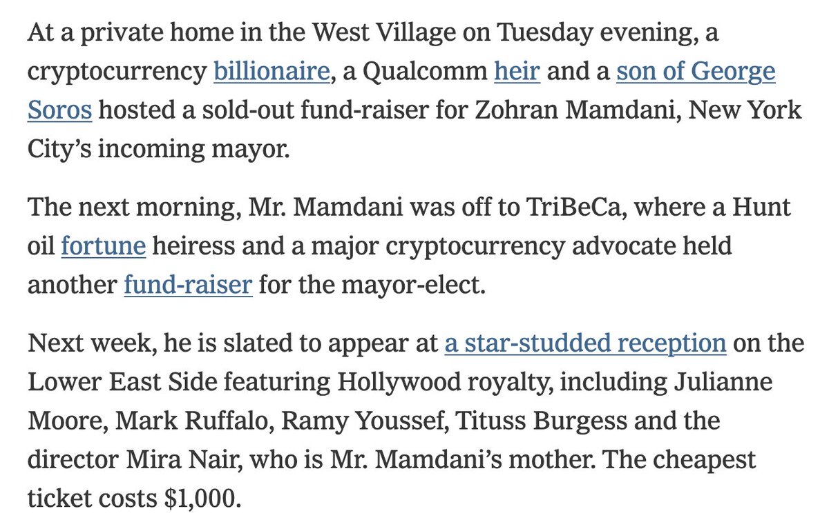 After meeting with Trump, Mamdani is off to court crypt-billionaires and oil moguls. Those who voted for Mamdani expecting change are going through a critical experience. And the DSA which glorified his meeting with Trump will emerge as the most despised political organization.