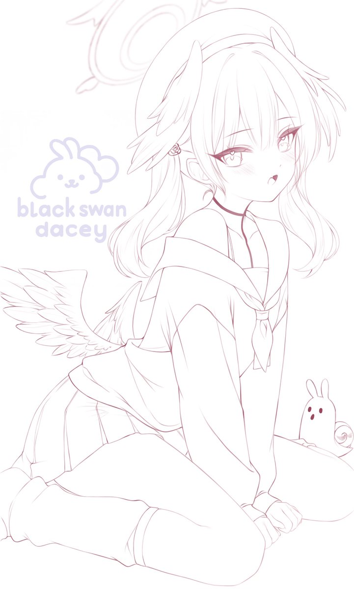 BL5wek's tweet photo. Koharu Sketch ♡ ˚₊·

#ブルーアーカイブ 
#コハル 
#BlueArchive 
#Koharu https://t.co/qs9OWovS7J