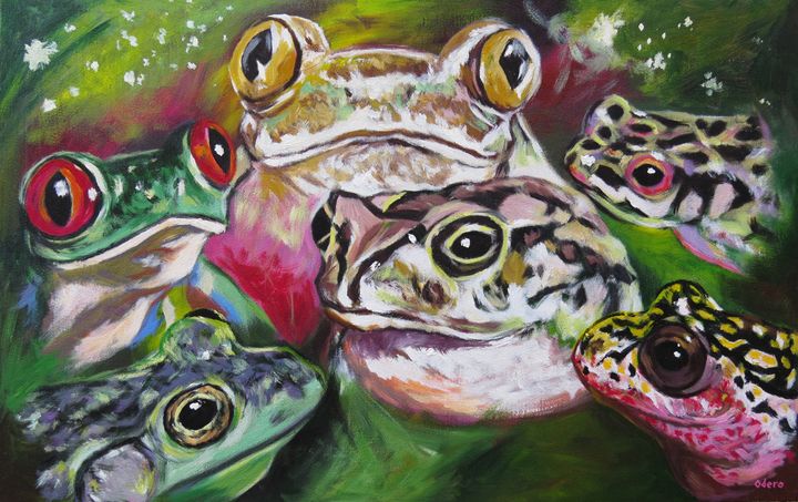 odero_simon's tweet photo. Art of the Day! "Froggy Meet". Buy at: https://t.co/oyZGYhvU13 https://t.co/xFd5nUVnPk