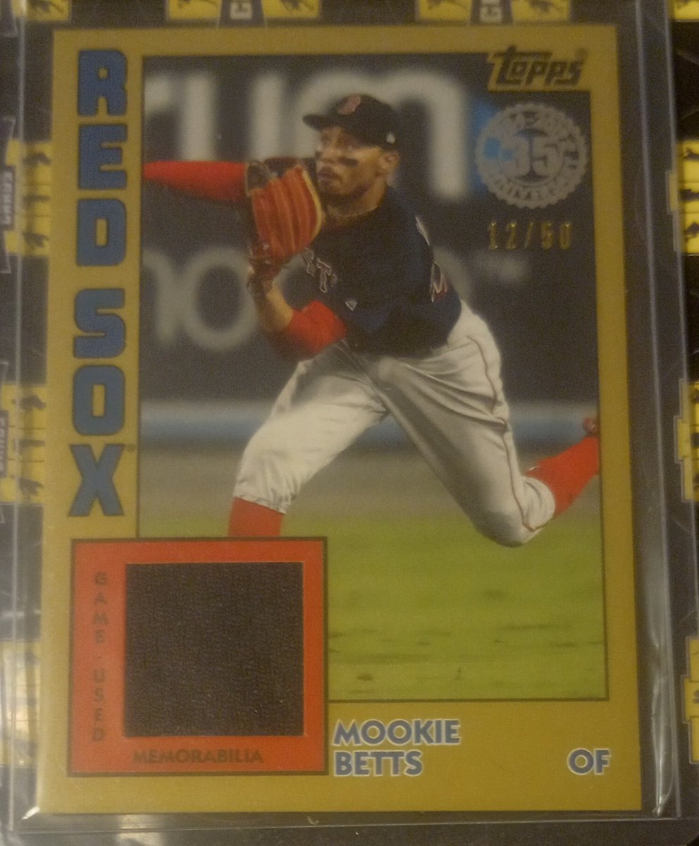 GotdemCards's tweet photo. 2019 Topps 1984 Topps Baseball Relic Series 2 Mookie Betts #84R-MB Gold 12/50 SP #DodgersWin #Dirtywater #Dodgers #ladodgers 

$150 OBO 

🏆 If you Repost This you're Awesome 

🏆 If you tag people into this post You're Amazing

#TheHobbyFamily  #THFpro #thehobby #MLBonX #sportscardsforsale #MLB #baseball  #sportscards #baseballcards