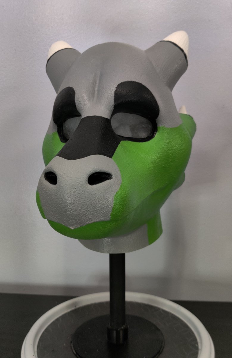NobleGalactic's tweet image. Another Rubber Dragon Hood all finished up. 

Closed mouth design, nose holes for breathing. 
Open mouth style coming soon

If interested in a Rubber Hood. or other Fursuit Gear. feel free to DM me ^_^