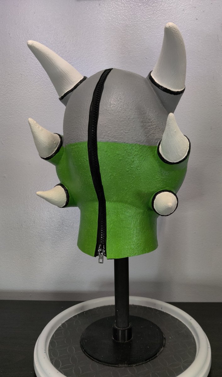 NobleGalactic's tweet image. Another Rubber Dragon Hood all finished up. 

Closed mouth design, nose holes for breathing. 
Open mouth style coming soon

If interested in a Rubber Hood. or other Fursuit Gear. feel free to DM me ^_^