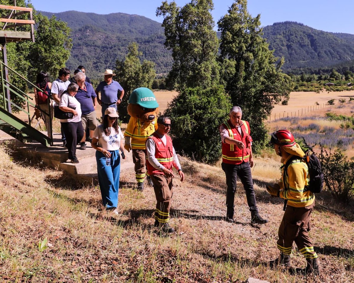 MinagriCL's tweet photo. 🚫🔥Mayor colaboración con las comunidades para prevenir incendios forestales

👉 En el sector Juan Amigo, en Linares, la ministra Ignacia Fernández junto al delegado de @DPRMaule, Humberto Aqueveque, equipos de @conaf_minagri y autoridades locales conocieron el trabajo del programa Comunidades Preparadas.

🏡Esta iniciativa permite que vecinas y vecinos de las zonas de interfaz urbano - rural se puedan capacitar sobre prácticas para reducir el riesgo de incendios forestales y mantener sus casas seguras, con limpieza de techos y canaletas de hojas secas, eliminando vegetación alrededor de las viviendas, manteniendo caminos despejados, construyendo cortafuegos, entre otras medidas.