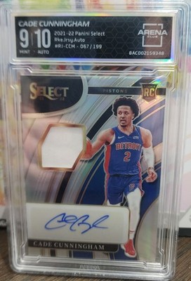 2021 Select Cade Cunningham /199 Rookie Patch Auto RC Mint 9 AC