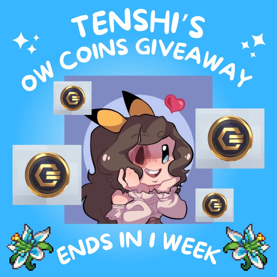 Hey everyone it's me Tenshi- I passed my final exam with flying colors so I'm doing an #Overwatch coin giveaway! x3 winners, 1000 coins each. To enter please

2 Entries❤️Like♻️Retweet
+ 1 Entry 🗨️ Tag a friend!
+ 1 Entry 🗨️ Draw a bad image of your fav ow hero and attach it here!