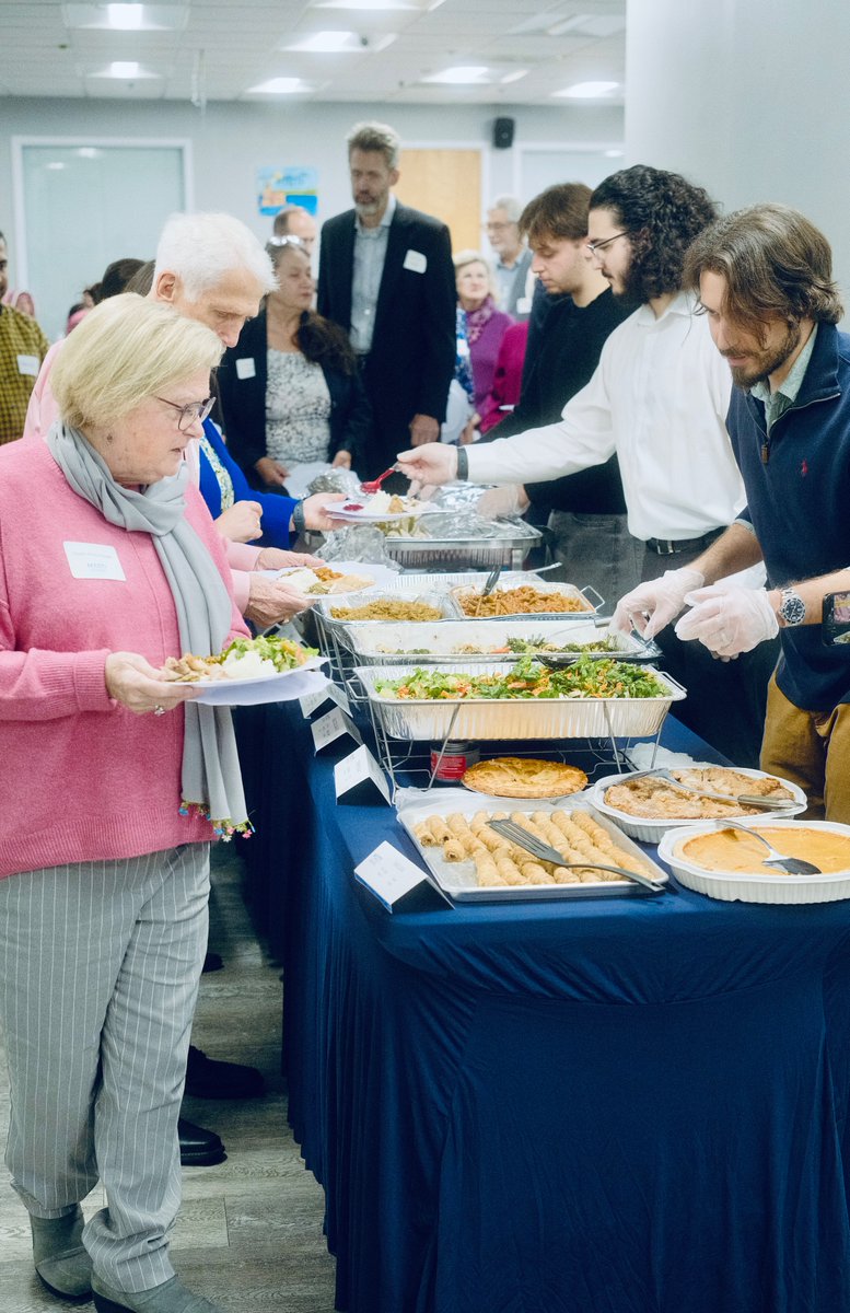 ATFAmd's tweet photo. 🦃 This year, we hosted 7 Thanksgiving dinners for different age groups &amp; themes — bringing together 600+ guests in the spirit of kindness and community.
Here’s a glimpse from our main gathering — where unity met gratitude around the table. 
#Thanksgiving2025  #KindnessMatters https://t.co/JhIVYlVuuA