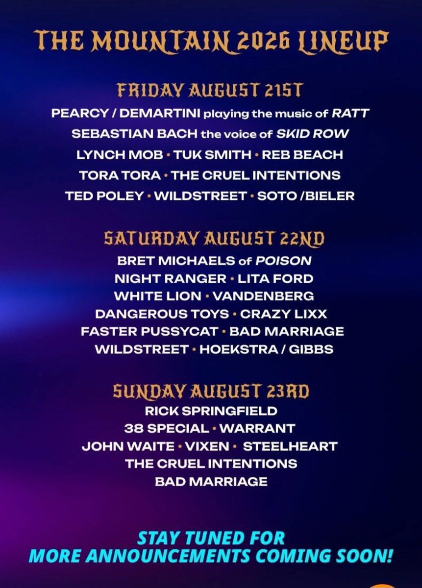 This is gonna be fun 🤘🏽 #TheMountainMusicFestival
Tix: Themountainusa.com