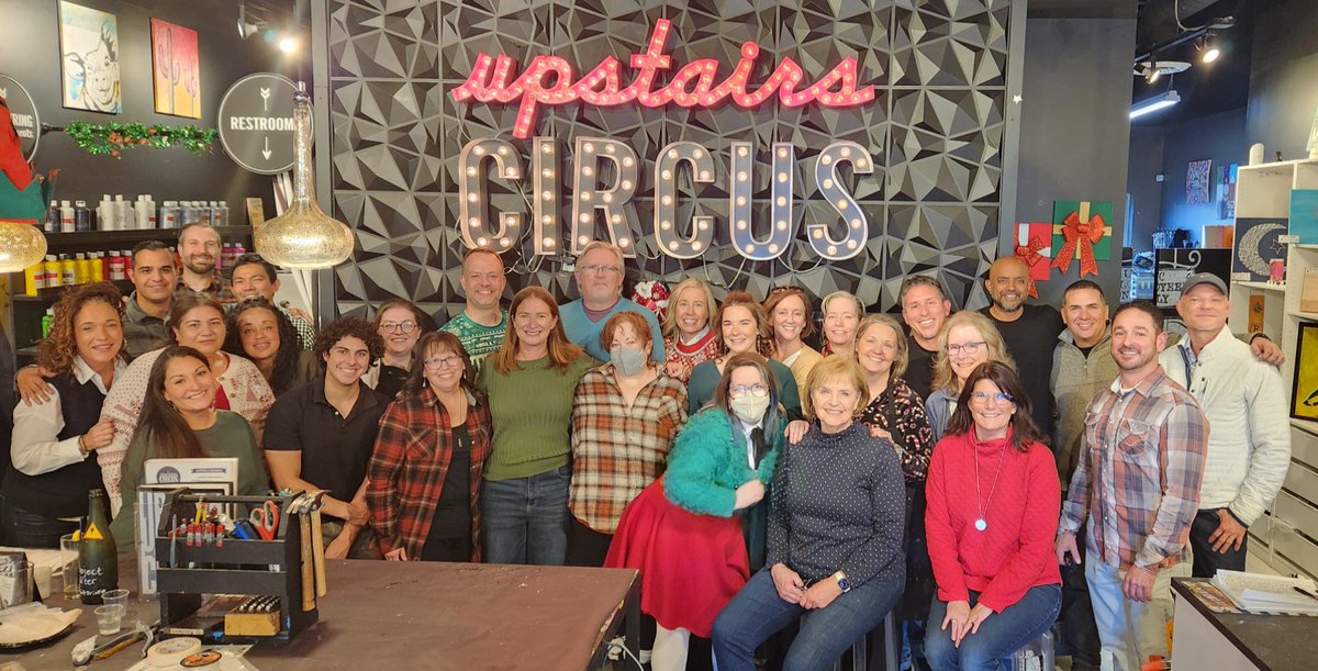 COEnterpriseFnd's tweet image. Holiday party fun!  The CEF staff celebrated at Upstairs Circus yesterday and had such a great time! #LendingwithImpact #holidayparty