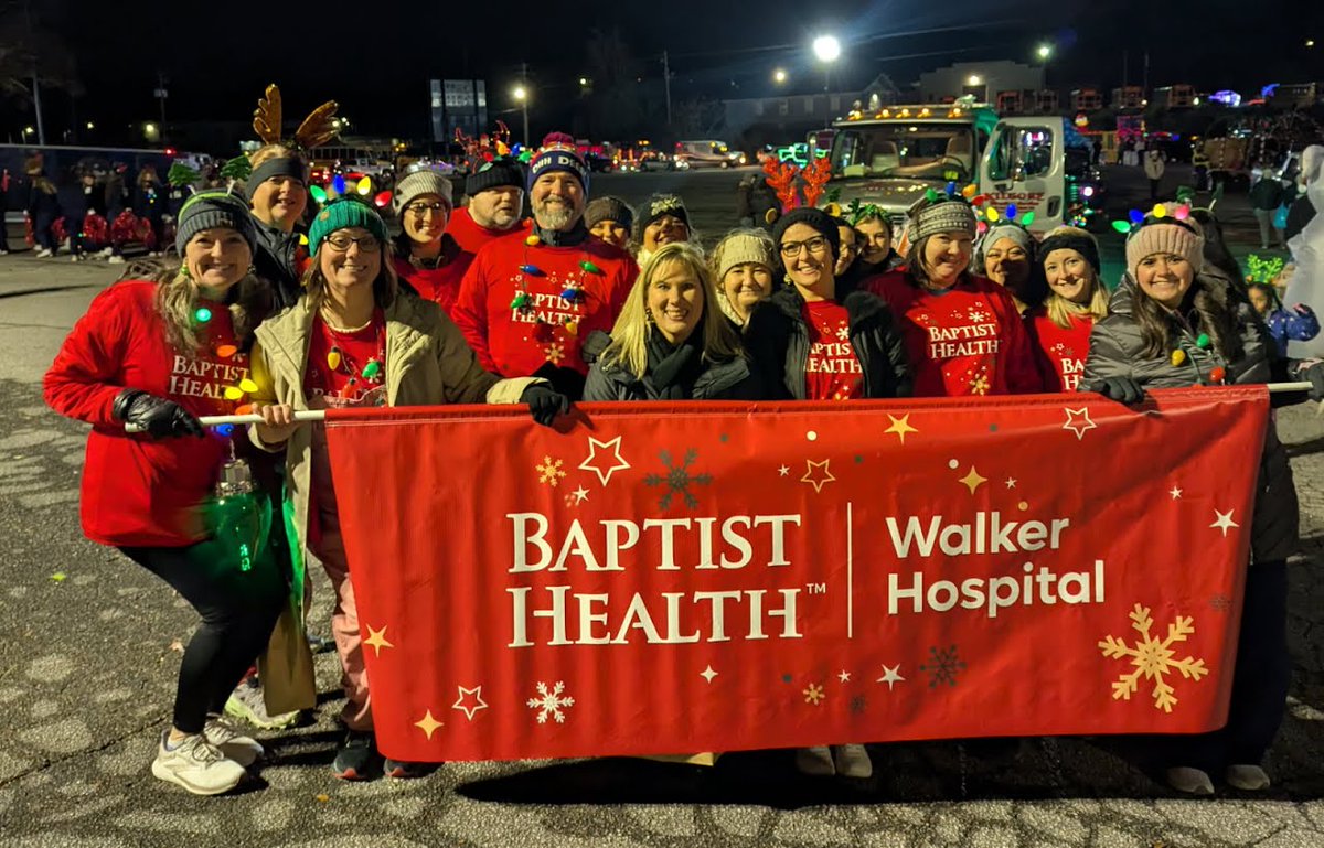 Baptist Health Walker Hospital participated in the 2025 Jasper Christmas Parade. 🎄

With more than 100 parade entries, the Walker Walkers looked festive as they handed out candy and bandages to parade watchers.🎄✨