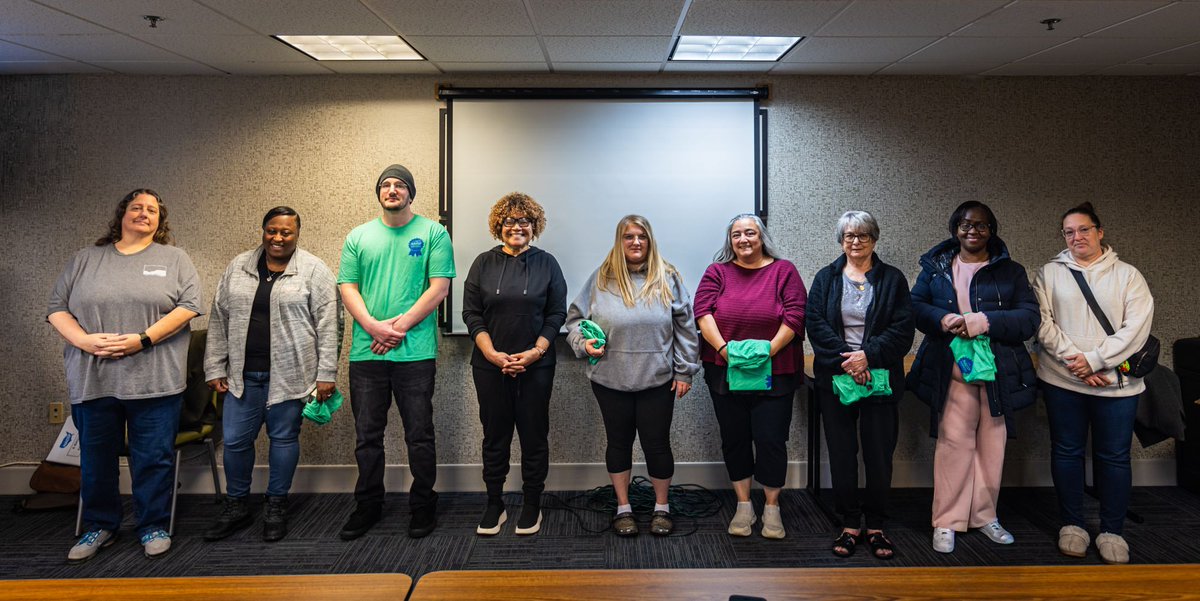 ValComScvs's tweet image. Before Thanksgiving, we made sure to give thanks to our second cohort of NADSP certified staff.

At our second edition of this luncheon, each of them recieved a t-shirt, and some told incredible stories about how their certification helps them continue #SupportingPeople.