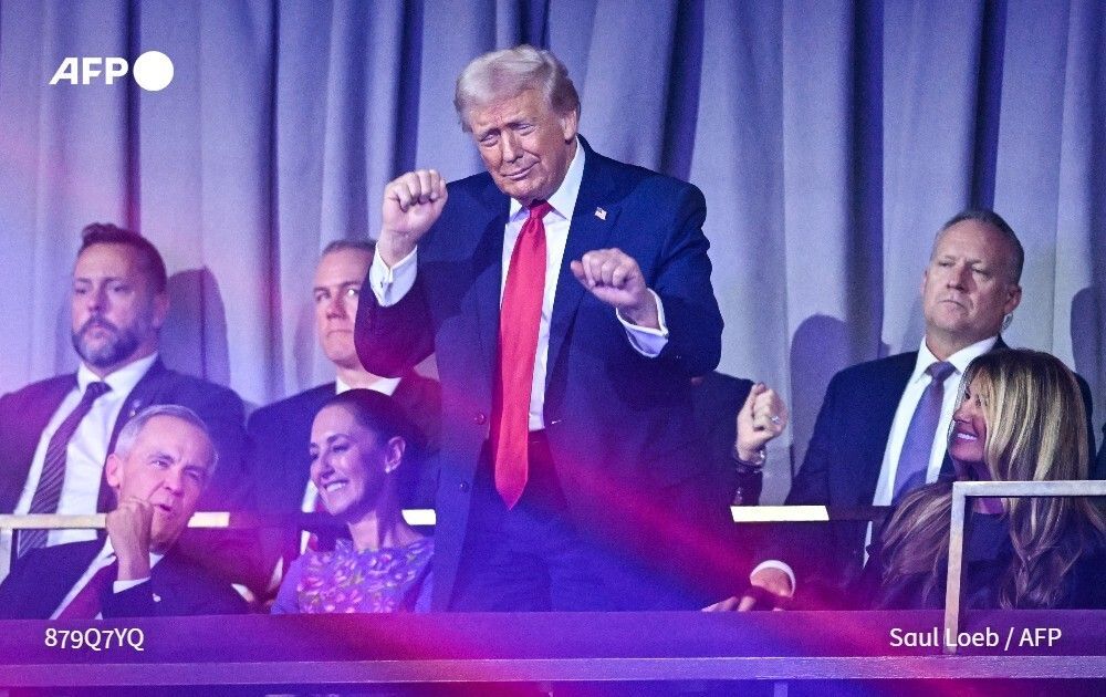 AFP's tweet photo. Holders Argentina and leading contenders Spain were handed kind draws for the 2026 World Cup at a star-studded ceremony where US President Donald Trump took center stage https://t.co/UqcQryZLd7 https://t.co/3gdwCqadeC