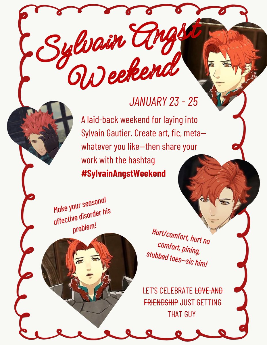 sylvain angst weekend, as devised on bluesky, is coming to a depths of winter near you! join in and make him do a pathetic little dance for you