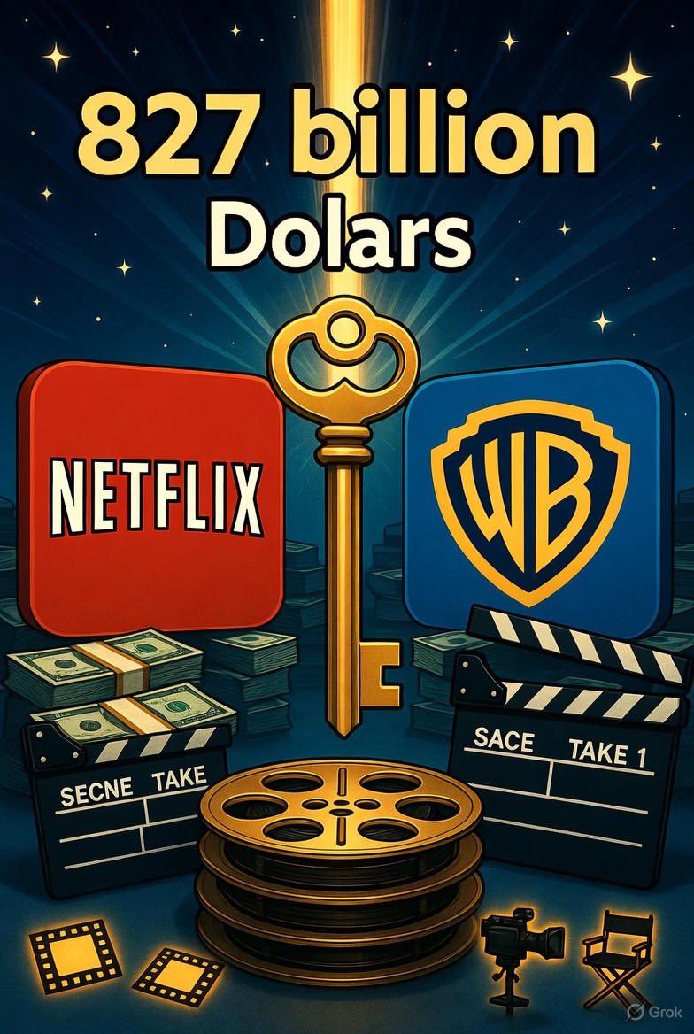 맙소사
쥐가 코끼리를 걷어차다
넷플릭스는 워너 브라더스를 827억 달러에 인수한다고 발표했습니다.
넷플릭스가 인수한 워너 브라더스 자산에는 워너 브라더스 픽처스, HBO, HBO Max 스트리밍 서비스,