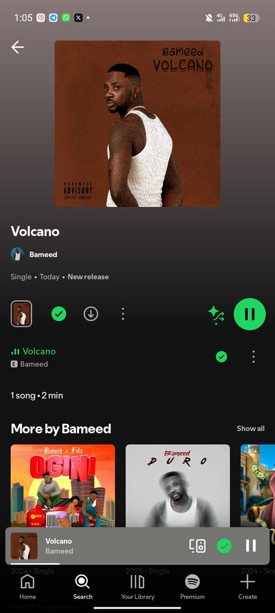 SalmaCocomoney's tweet photo. LATEST DROP๐ฅ 'Volcano' by @Bameed1 is blazing ๐ฅ hot! Stream now:
https://t.co/fKgsHmC0wX
#Bammed #Volcano #NewMusic ๐ฃ Share the heat ๐ฅ https://t.co/1Msl6gFVqH