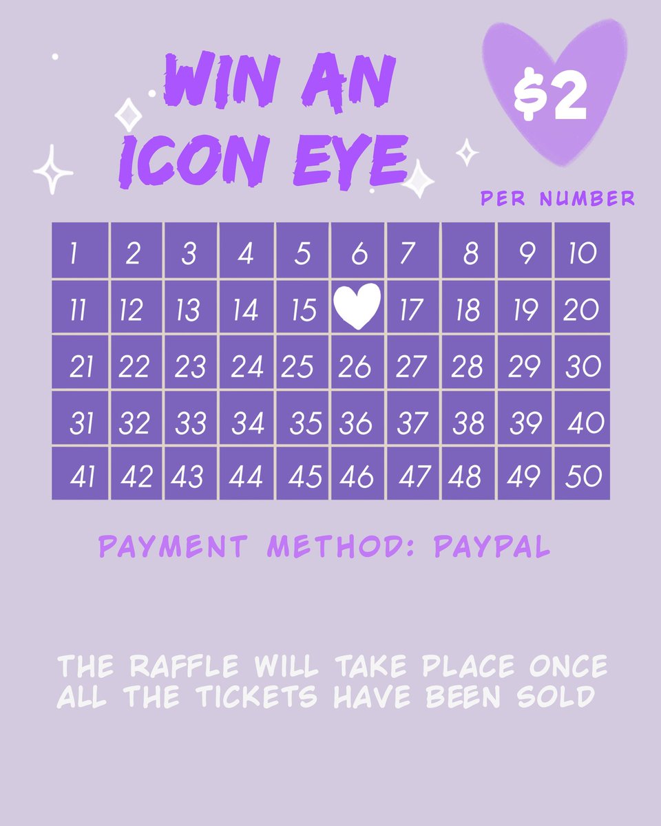 jasy_vi's tweet photo. 🎉Raffle update!🎉
Get your ticket by sending me a message💜 Christmas promotion valid only this month🎄 For just $2 you can win an icon eye 🤩🔥 

Don't miss this opportunity!🎁
#artraffle #raffle #Christmasgifts https://t.co/QuuJaPAuXh