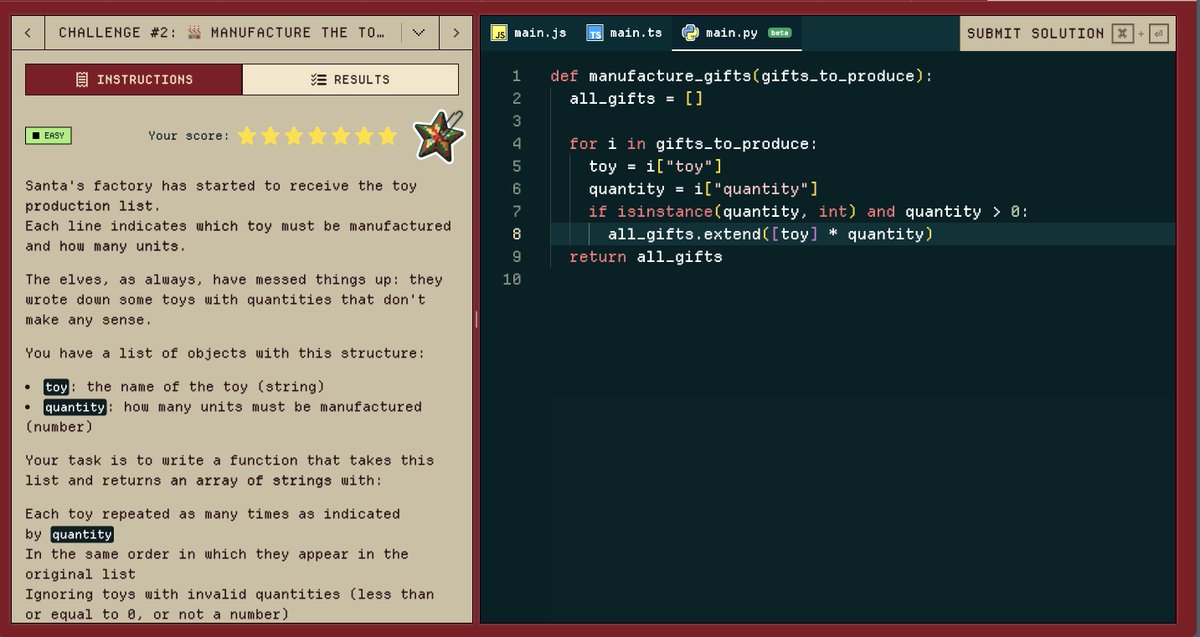 sophiairoegbu_'s tweet image. Advent of Python, day 2. 

My thought process below 👇 let me know if you would have done this differently.