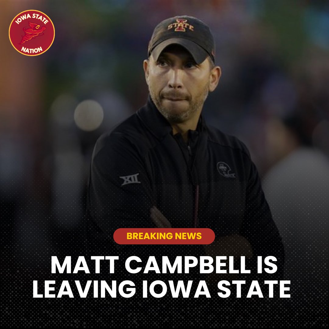 🚨 #BREAKING - Matt Campbell will leave the Cyclones to become the next Head Coach at Penn State.

Thank you, Matt Campbell.