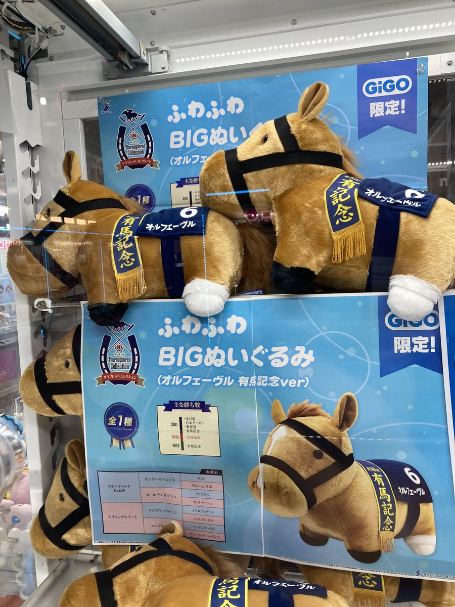 競馬 ぬいぐるみ6体セットとタオル キャンペーン情報】 本日からサラブレッドコレクションとGiGOのCPが