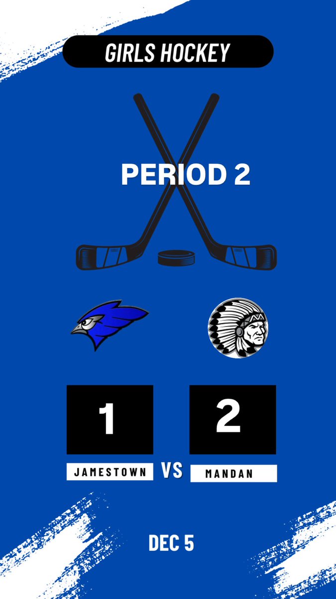 2nd period update! Mandan scored 1 goal during this period.