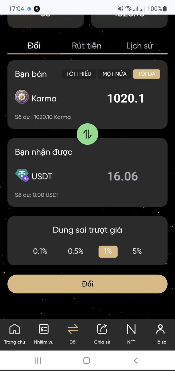 🔰 Kèo mới sang xịn nhé ae. Hoàn thành nhiệm vụ trong vài phút kiếm 16$ tiền tươi hoàn toàn miễn phí.
👉 link: iskarma.com/?code=a04eb
- kết nối ví xong vào hồ sơ liên kết mail
- vào nhiệm vụ hoàn thành nhiệm vụ có sẵn
- vào tele gửi nv cho @Su_Karmadao