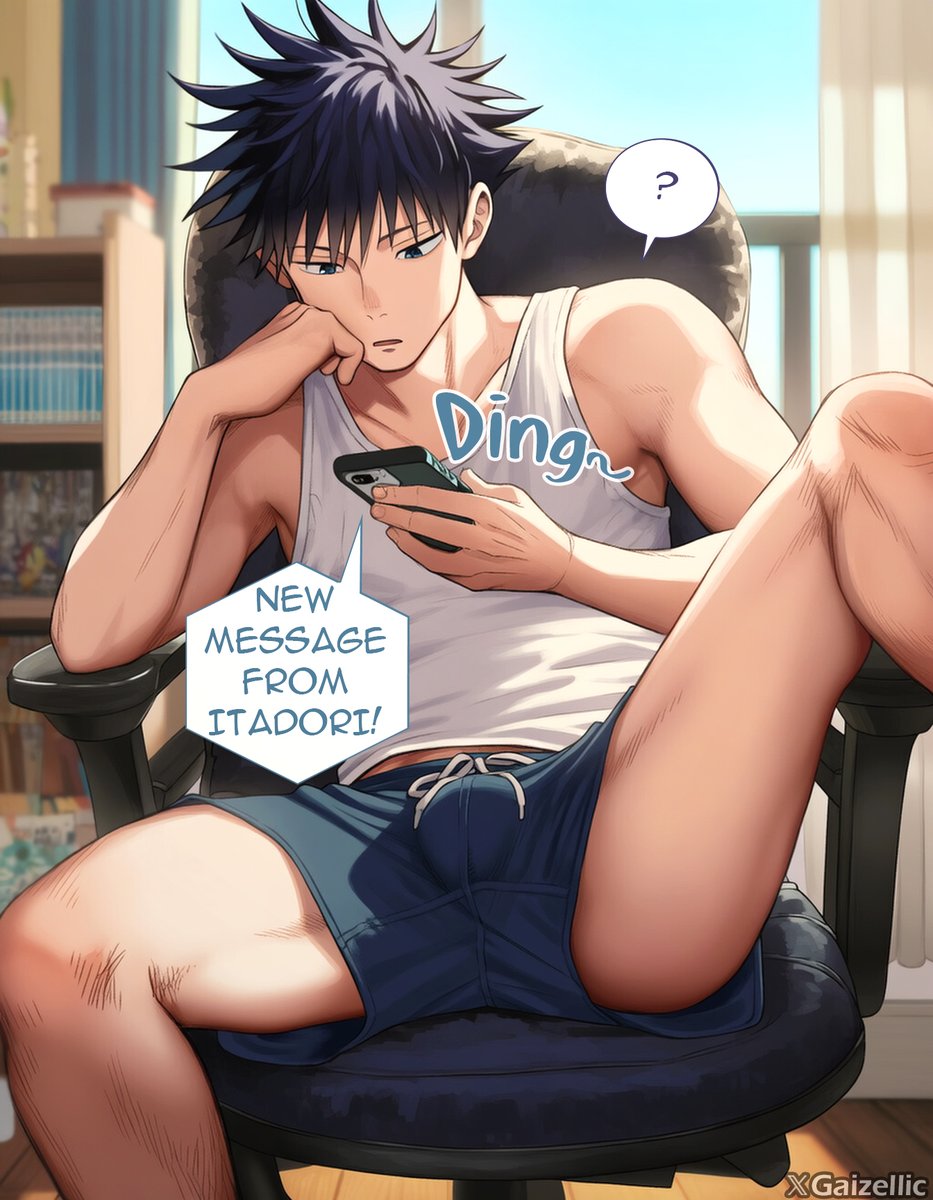 gaizellic's tweet photo. Accidental dick pic from your crush 😭🍆 Has this ever happened to you?? Drop your story 👇💀 #itafushi #jjk #yaoi #bara https://t.co/UXUl6Qe7Kx