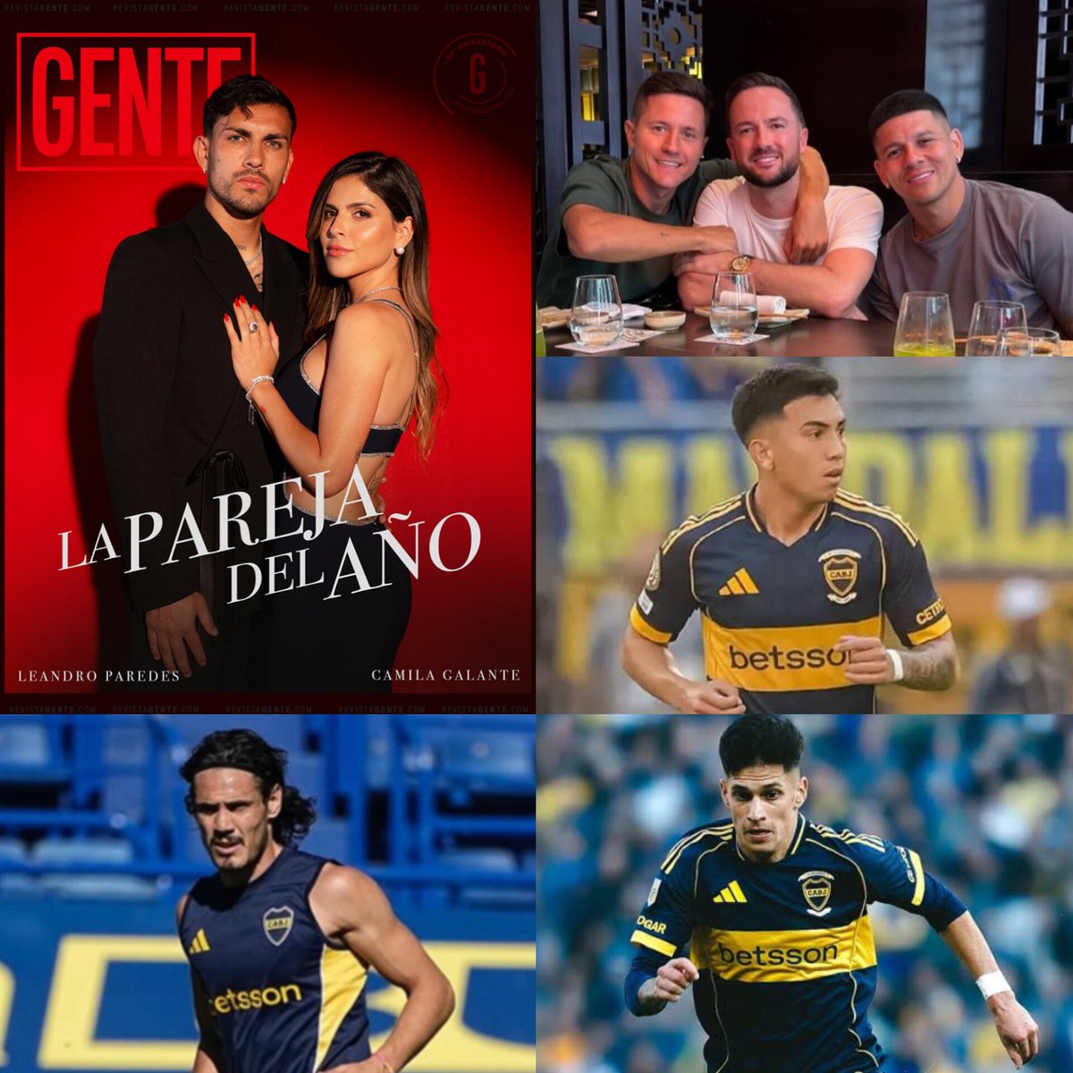 Nicoambrogi's tweet photo. RESUMEN DEL DÍA 5/12/2025 EN EL MUNDO BOCA 

- Edinson Cavani continúa con la molestia en el psoas pero respondió bien en la práctica tras ser exigido e ira al banco de suplentes el domingo. 

- Alan Velasco volverá a concentrar tras su lesión. Brian Aguirre saldrá de la lista. 

- Ander Herrera tuvo un encuentro con Marcos Rojo en la previa del partido vs Racing. 

- Leandro Paredes y Camila Galante fueron elegidos como la pareja del año.