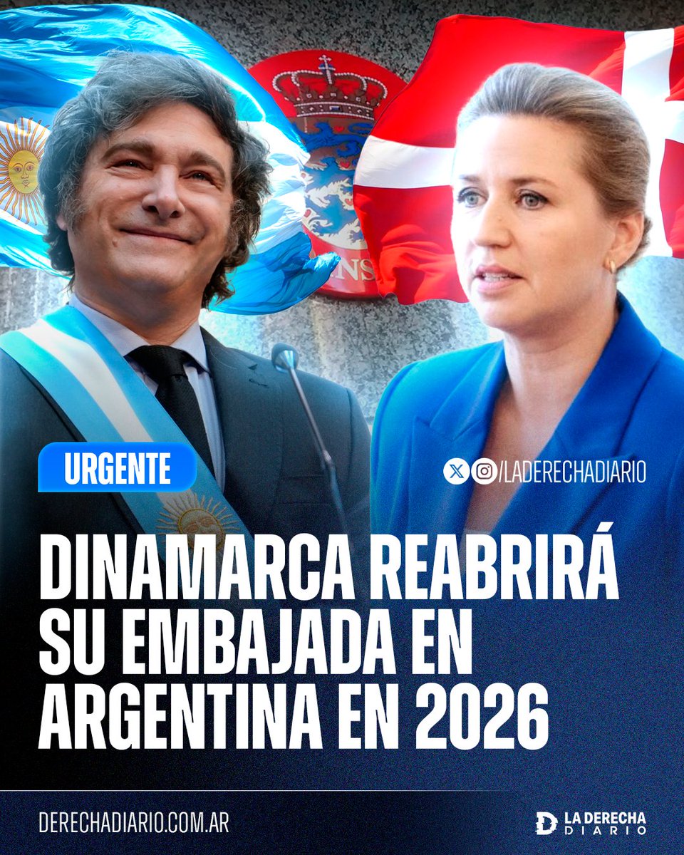 laderechadiario's tweet photo. 🚨🇦🇷🇩🇰 | #URGENTE Tras la llegada de los cazas F-16 que el Gobierno de Milei compró a la Fuerza Aérea Danesa, el canciller de Dinamarca anunció que reabrirán su embajada en Argentina, luego de cerrarla en 2022 por la nula cooperación comercial entre los países bajo la gestión K. https://t.co/Kd0KSSU3Io