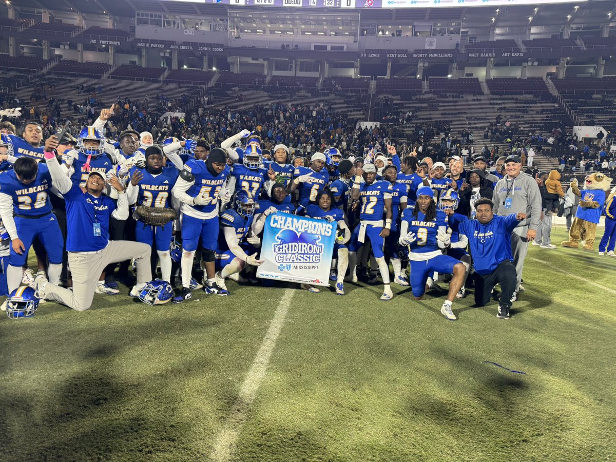 bshields0244's tweet photo. First time since 2021 and third time overall Columbia Wildcats Class 4A state champs 🏈🏈 https://t.co/fkuCzmPhs8