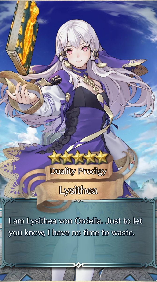 Ruina2074's tweet photo. Yes! I got her to +10! I have every Lysithea at +10. 
I'm really looking forward to Brave Lysithea's resplendent later this month as well. https://t.co/XDflpk48LL