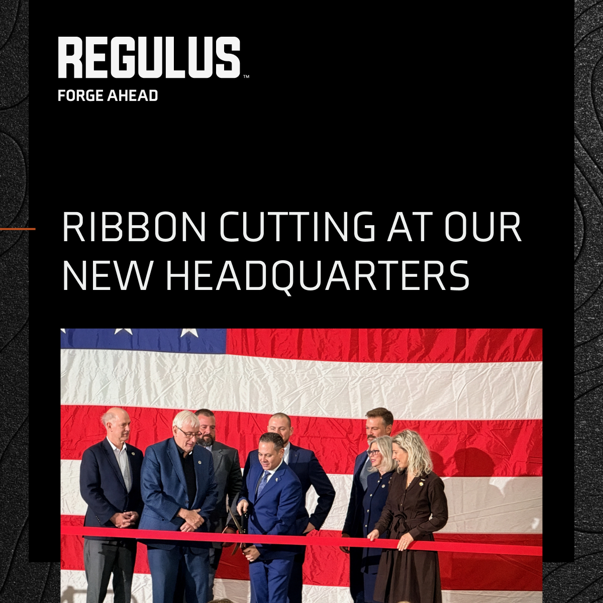 "Today's ribbon cutting represents the next step in our evolution… a new place for us to adapt, build, and deliver like we always have: with speed, integrity, and conviction.” — Regulus Chairman Will Somerindyke

Thank you to the 200+ guests who joined our celebration!