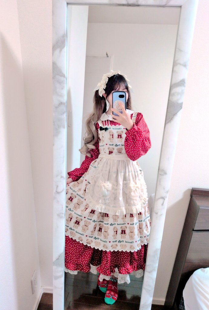 しまみさマロンクリームちゃんOP×フラッフィベアJSK×星箱エプロン