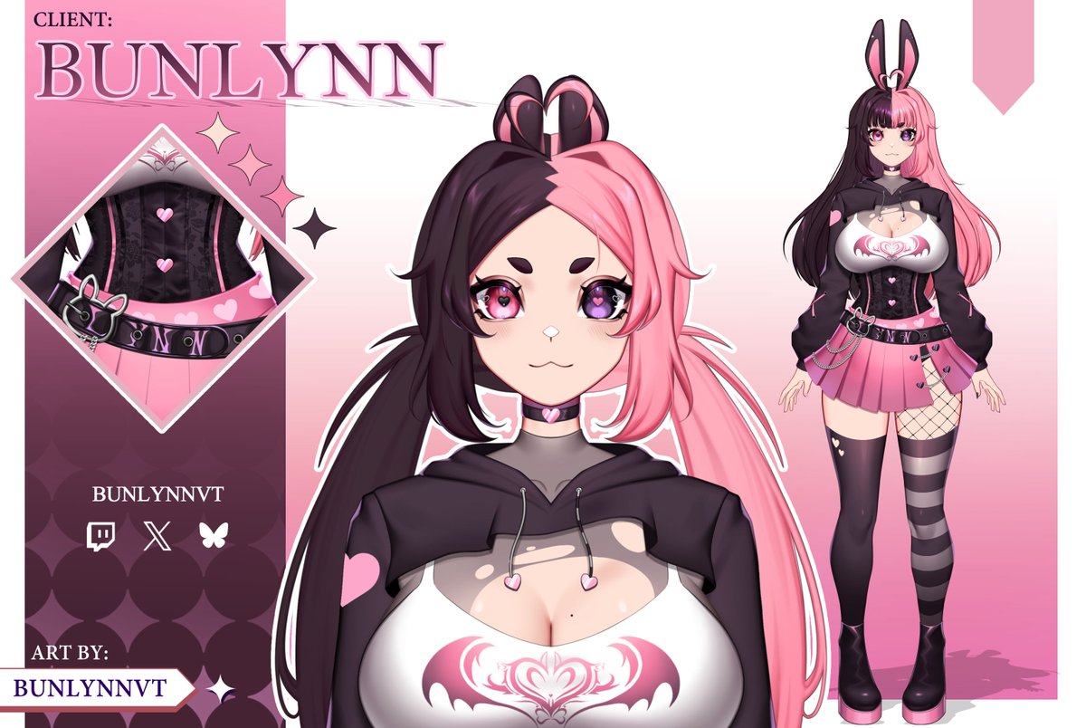 bunlynnVT's tweet image. VTUBER MODEL ART COMM SLOTS 

I'm looking for more #Vtuber model art clients (bebe's) to work on early 2026!

JAN Slot: 1
FEB Slot: 2
MAR Slot: open if interested

If you are interested, please join the waitlist in my VGen in the replies
NOT FCFS so take your time!

🔗in replies