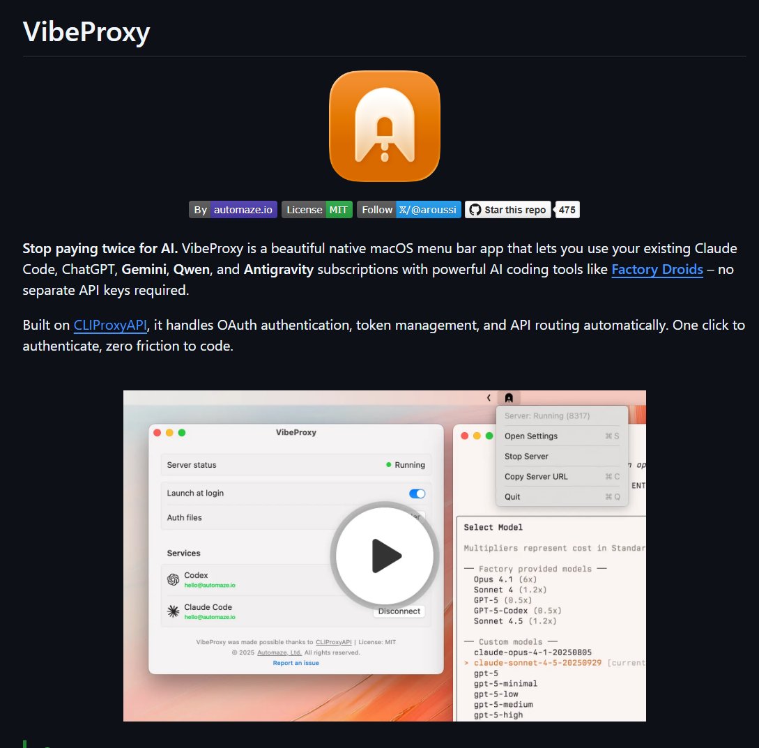 🍎🚨
انتباه لكل المبرمجين في ماك macos!

فيه اداتين برمجة رهيبين وحدة اسمها Factory Droids والثانية مو مهمة يرجال بس اسمها AMP

فريق Factory هو الفريق الوحيد اللي قدر ينافس Claude Code لأنهم مرنين شوي مثلًا اداة grep انتشر منها اصدار اسرع قبل فترة وعلى طول ركبوه بالنظام وبشكل عام