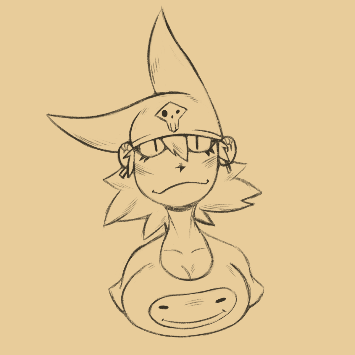 BennyRhubarb's tweet photo. Quick Sketch of a character designed by @NotBlackHat0061 https://t.co/AbJpwH6OS7