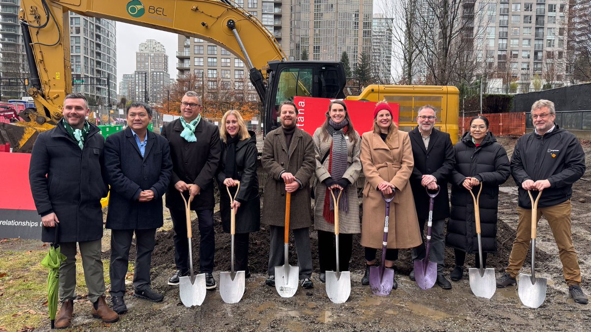 CityofVancouver's tweet photo. We’re building complete communities in Northeast False Creek! 

Construction has started on a new building at 95 Nelson St. that will include:

🏠 283 affordable homes
👶 44-space childcare centre
🚒 New Firehall 8

Learn more: https://t.co/CiIp7Myts2 https://t.co/0SfZIM1Piu