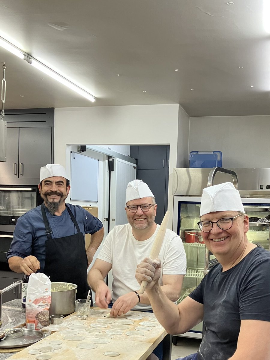 Our happy trio preparing #karjalanpiirakka for Finland’s Independence Day reception <a href="/FinEmbChile/">Emb. Finlandia Chile</a> in Santiago de Chile!