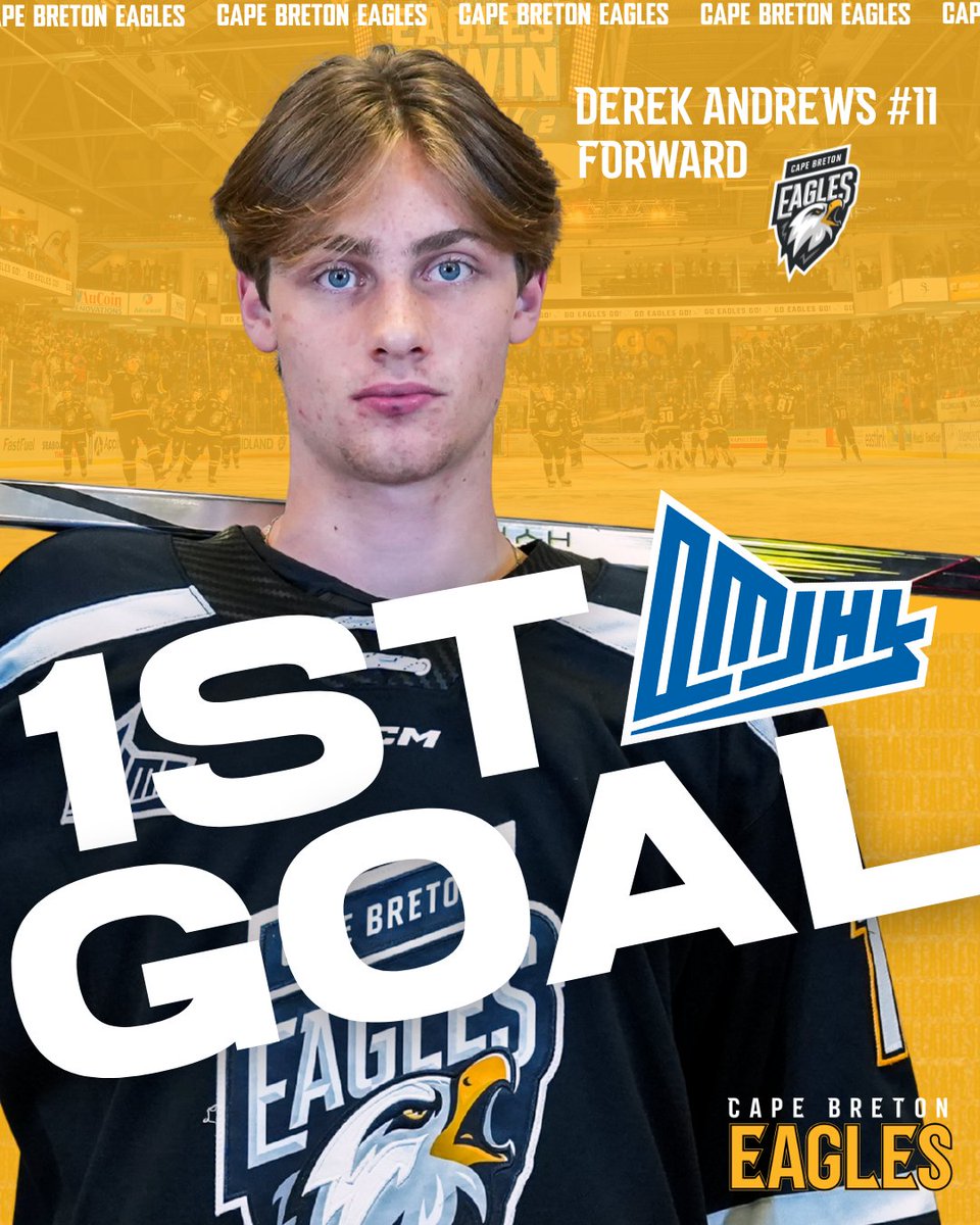 CBEHockey's tweet photo. Congratulations to Eagles Forward Derek Andrews on scoring his first QMJHL Goal tonight.

#reddirt https://t.co/G3GO594RgJ