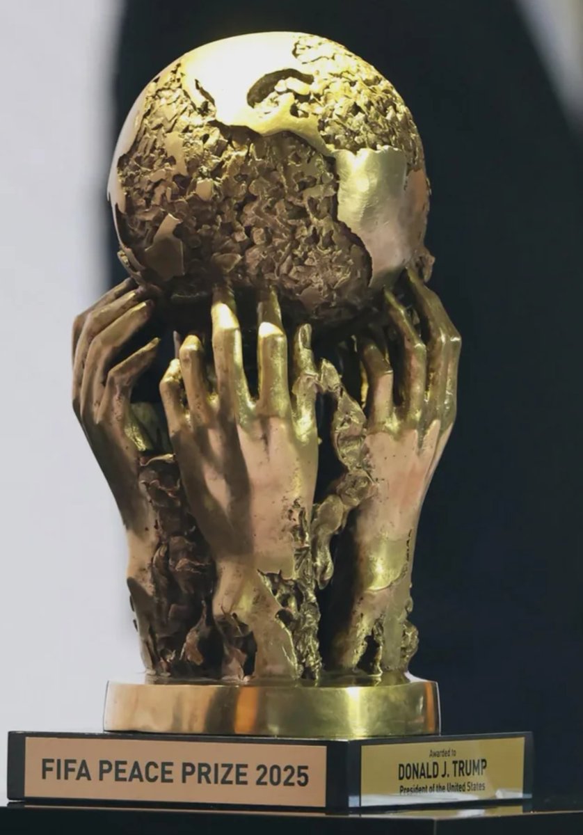 It does seem appropriate that Trump's "Prize" is the most macabre thing imaginable. Dismembered and shredded hands grasping a destroyed, lifeless planet.