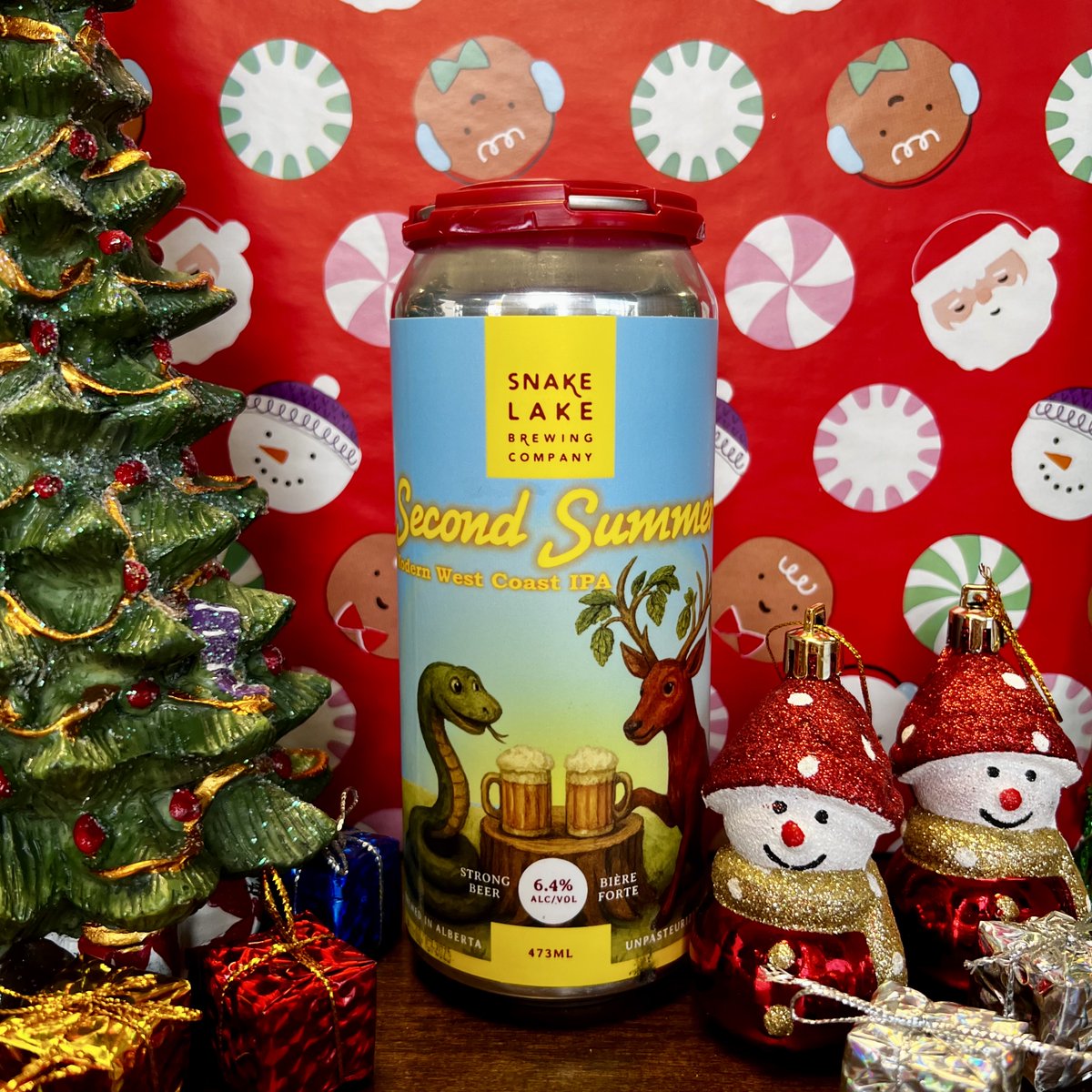Day 5
Snake Lake Brewing Second Summer

6.4% Modern West Coast IPA 

Bright, crisp IPA with zesty citrus, white grape and tropical notes over a lean malt base; plenty of hop flavor, tidy bitterness and a super refreshing “second summer” finish.