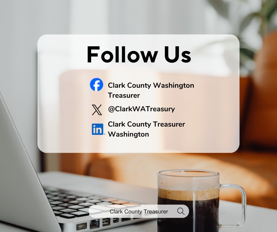 Ever wonder what the Treasurer’s Office does? From collecting property taxes to safeguarding public funds, our mission is to serve Clark County with transparency and accountability. Follow us to learn more about how your tax dollars support community services.