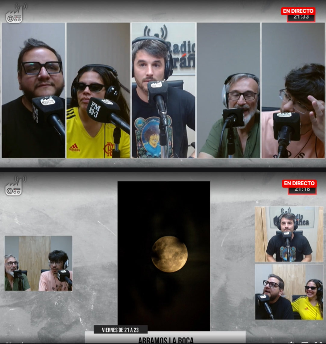 ABRAMOS LA BOCA 🍎🍏🍐🍊🍓 EN VIVO 🍟 hasta las 23hs 🍔🍕FM 89.3🥪🥗 radiografica.org.ar 🧃 MIRANOS 👾 twitch.tv/radiografica893 🍬💿💾🎙️☎️💣