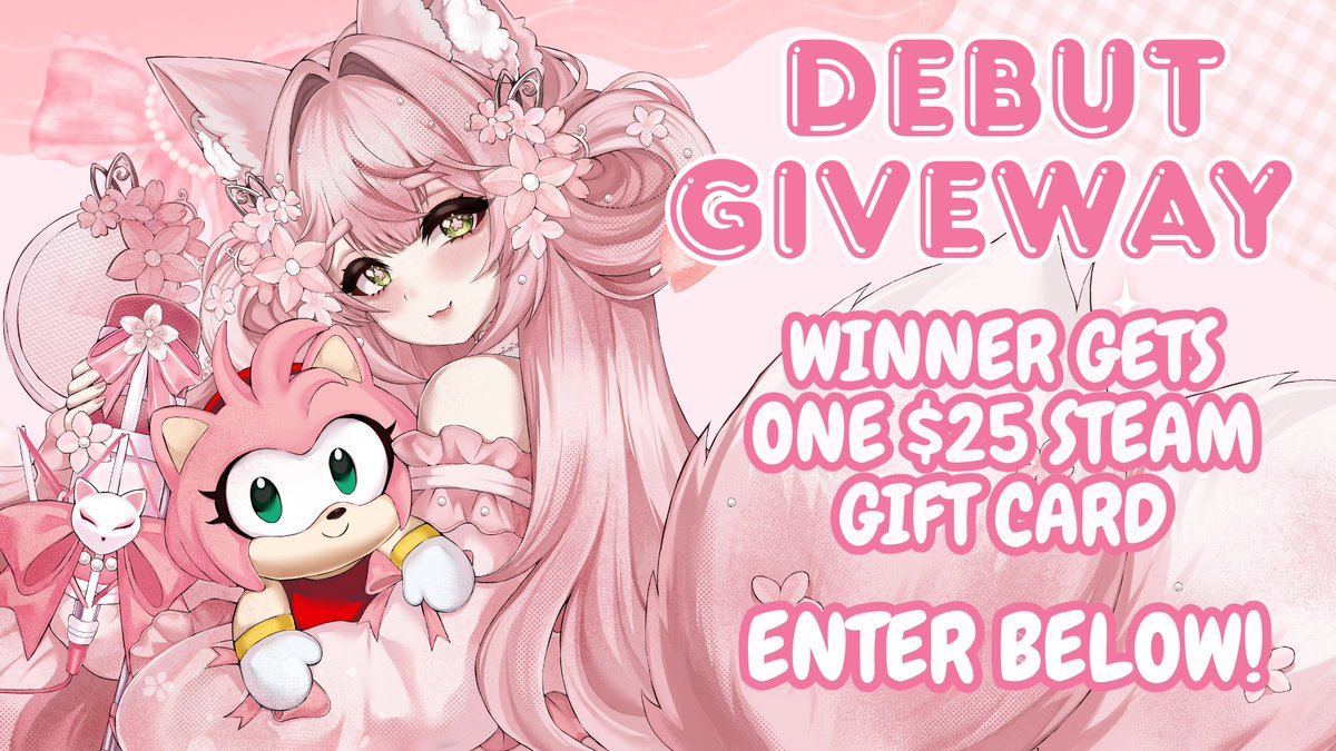 🌸🎀 DEBUT GIVEAWAY 🎀🌸

I’m giving away a $25 Steam Gift Card to celebrate my 1.0 VTuber Debut tomorrow! 🥹🩷

REQUIREMENTS:
- Follow <a href="/R0TLIA/">Celestia 🌸🎀</a> 
- Follow my Twitch (🔗 in bio)
- Like + Retweet this post
- Comment your fave game

Ends in 24 hours! Winner will be pulled on stream!