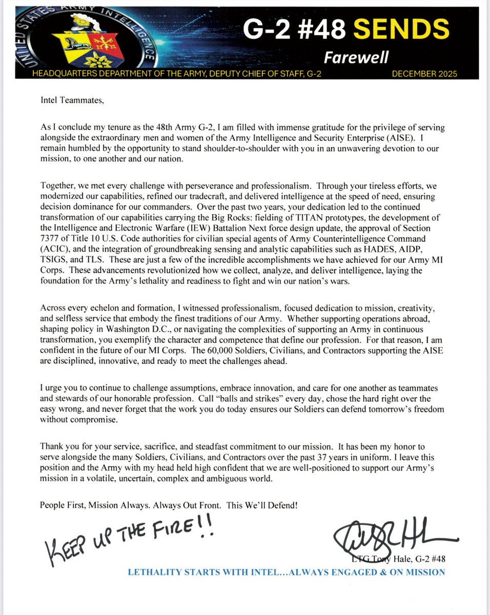 LTG Anthony R. Hale tweet media