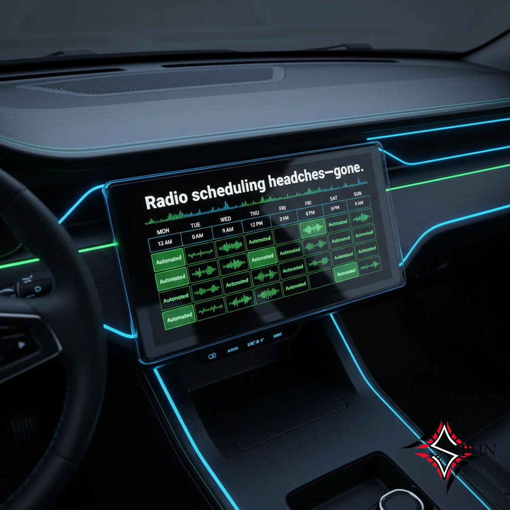 spun_web's tweet image. Radio scheduling chaos? Hit autopilot with Airwave Automator and watch the headaches disappear. Shows air themselves: you're in control. Ready to run your own station? spunwebtechnology.com/airwave-automa… #RadioAutomation #IndieTech