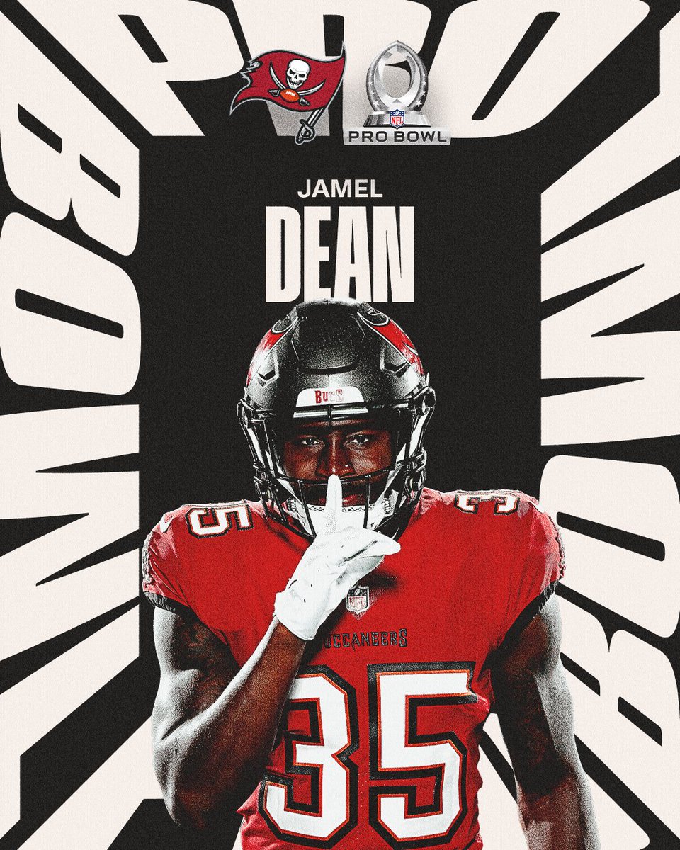 Buccaneers's tweet image. Jamel Dean's rankings among CB's with 35+ targets this season:

🏈 26.6 passer rating allowed (1st)
🏈 41.5% completion rate allowed (1st)
🏈 -33.1 target EPA (1st)
🏈 17 receptions allowed (fewest)
🏈 201 receiving yards allowed (second-fewest)

1 repost = 1 #ProBowlVote