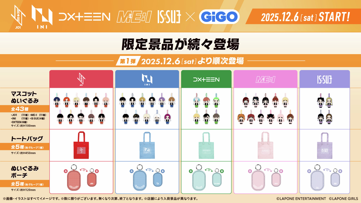 GIGO LAPONE JO1 INI DXTEEN iS:SUE セット GIGO LAPONE JO1 INI DXTEEN iS:SUE セット - メルカリ