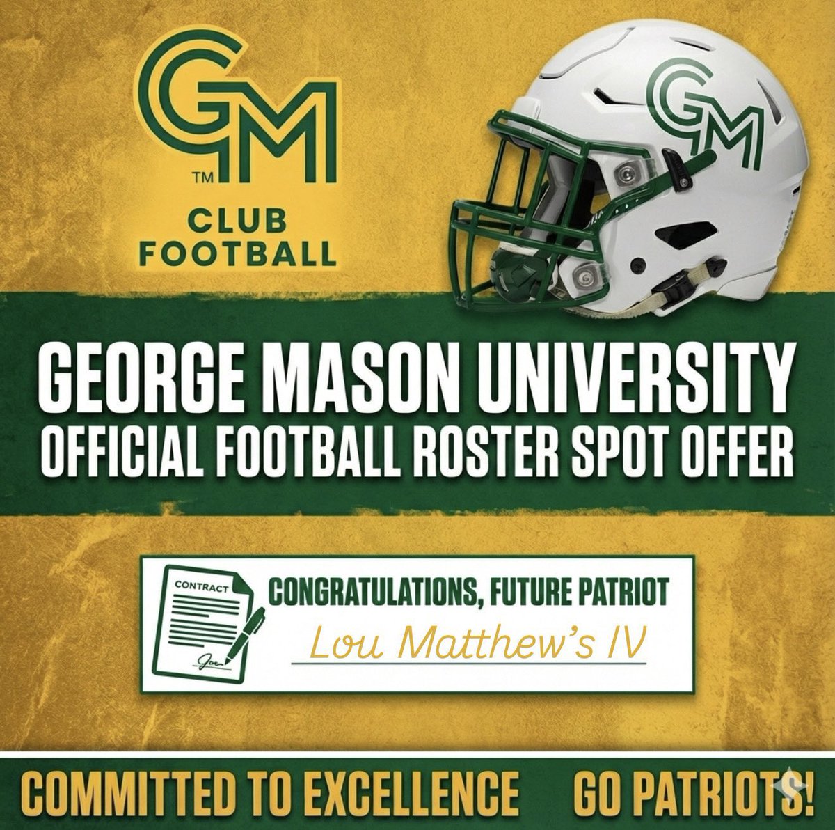 Blessed to receive an offer from George Mason <a href="/SVPHSAthletics/">Pallotti Athletics</a> <a href="/CoachReemoGMU/">Coach Kareem McDonald</a>
